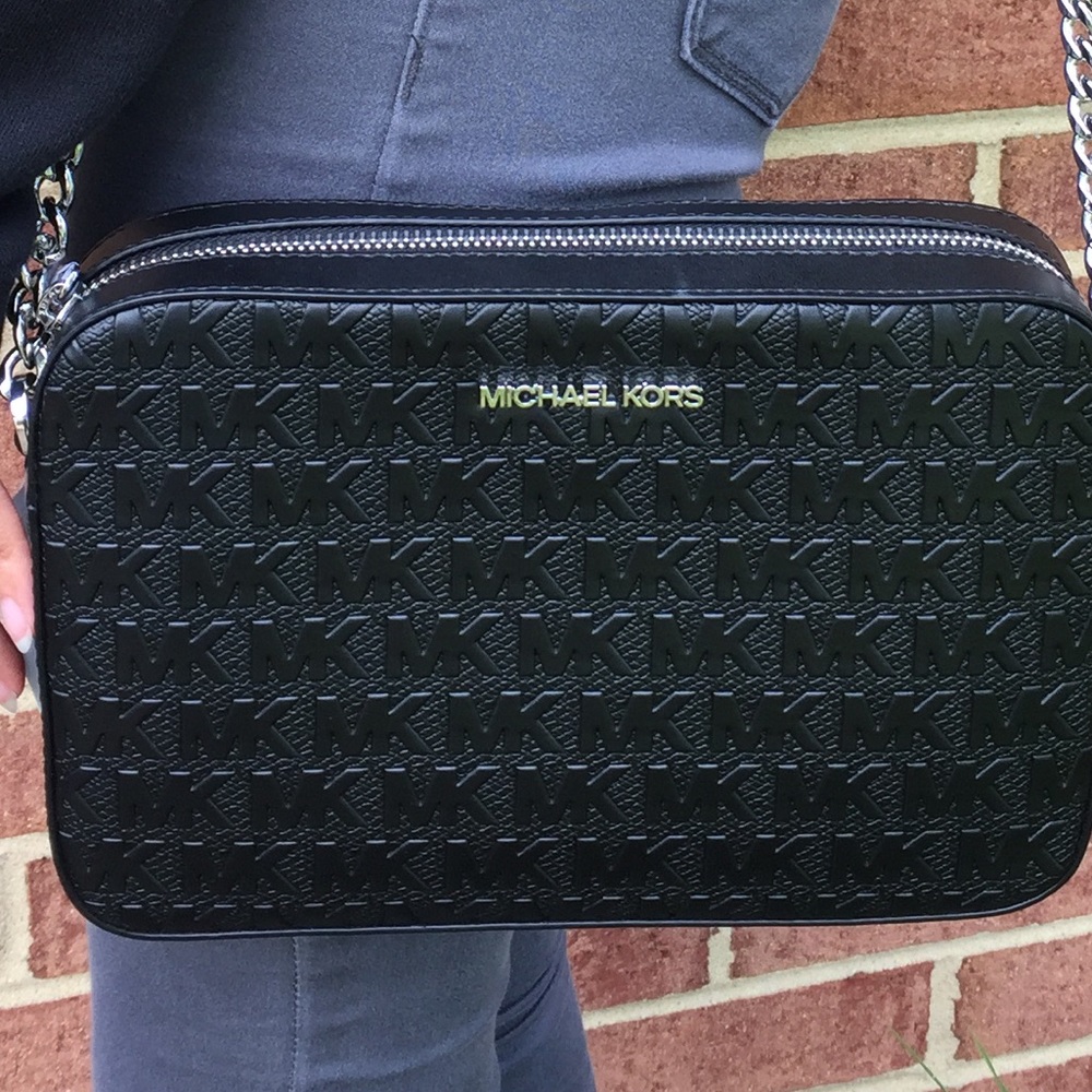Michael Kors Black debossed leather crossbody bag - Picture 11 of 13